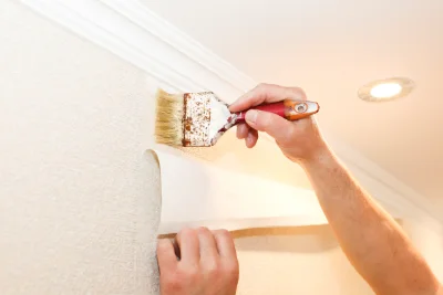 Pose de papier peint à Auriébat — revêtements muraux et toiles de verre